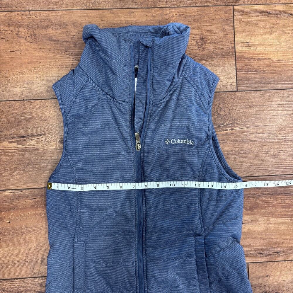 Columbia Outdoor Gorpcore Work Womens XS Blue Quilted Striped Puffer Vest EUC - Picture 10 of 11